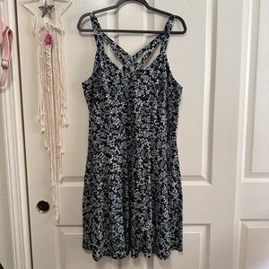 Nine Britton NWOT Navy Ditsy Floral Dress Fit & Flare Size 1X